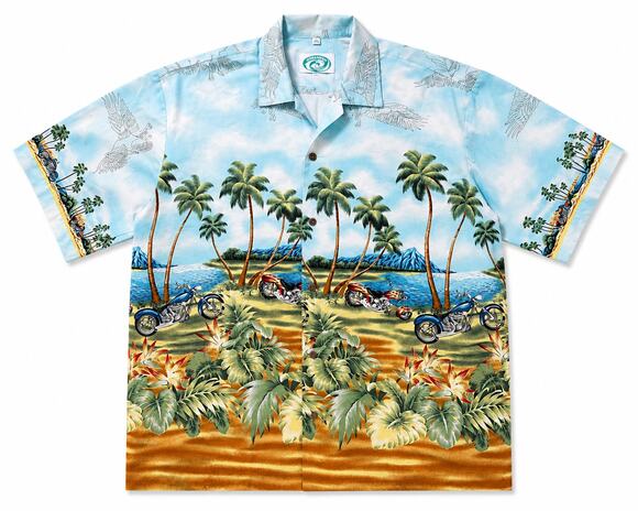 Go Hawaii Other - Vintage Go Hawaii Hawaiian Shirt XXL Scenic Motorcycle Tropical Camp Collar